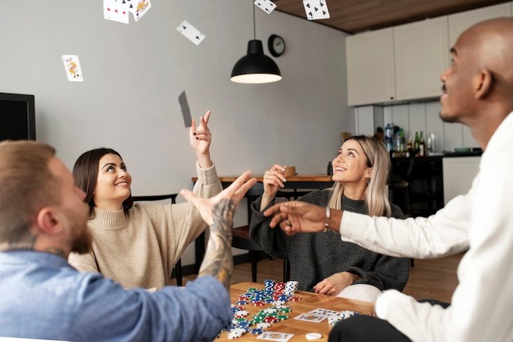 Live roulette wheel spin with betting chips